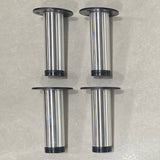 Adjustable Round Vanity Legs | Chrome | Set of 4, 115mm to 175mm height