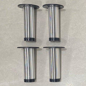 Adjustable Round Vanity Legs | Chrome | Set of 4, 115mm to 175mm height