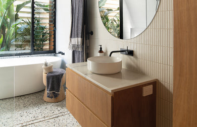 Phoenix Vivid Slimline Up Wall Basin/ Bath Mixer Set | Matte Black |