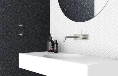 Phoenix Vivid Slimline Up Wall Basin/ Bath Mixer Set | Brushed Nickel |