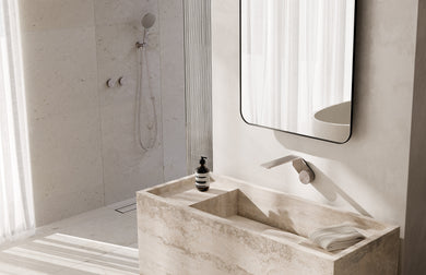 Phoenix Axia Wall Basin/ Bath Mixer Set 200mm | Brushed Nickel |