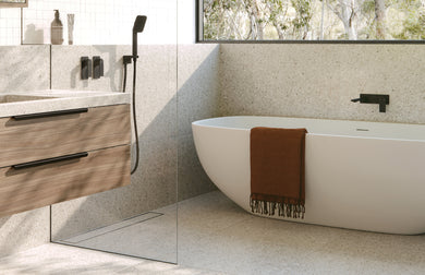 Phoenix Teel Wall Basin/ Bath Mixer Set 200mm | Matte Black |