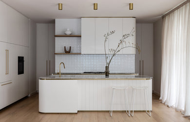 Phoenix Vivid Slimline Pull Out Sink Mixer 200mm | Brushed Gold |