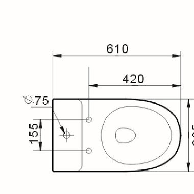 Viano Rimless Back to Wall Toilet Suit Specs