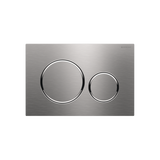 Geberit Sigma20 Dual Flush Button & Access Plate, Brushed Stainless Steel with Polished Stainless Steel Trim Design