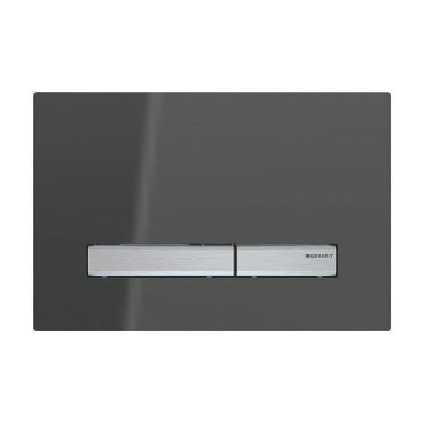 Geberit Sigma50 Dual Flush Button and Access Plate, Smoked Reflective