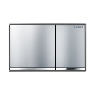 Geberit Sigma60 Dual Flush Button & Access Plate, Brushed Chrome