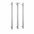 Thermogroup Round Single Bar Vertical Heated Towel Rail | Brushed Nickel |