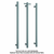 Thermogroup Round Single Bar Vertical Heated Towel Rail | Gun Metal |