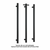 Thermogroup Round Single Bar Vertical Heated Towel Rail | Matte Black |